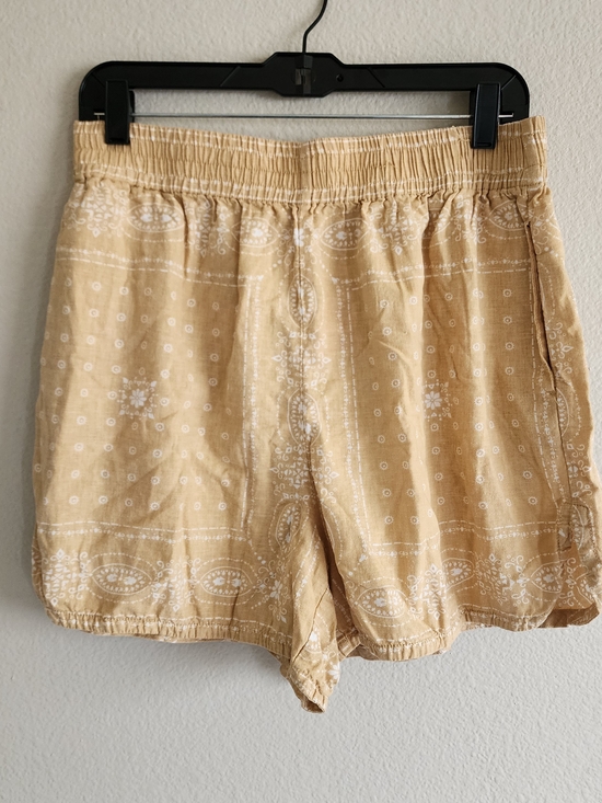 Madewell Pants - Madewell Linen Blend Bandana Print Pull-On Shorts Size Large